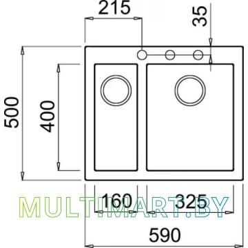 Кухонная мойка Elleci Quadra 150 Kera K96 картинка 2